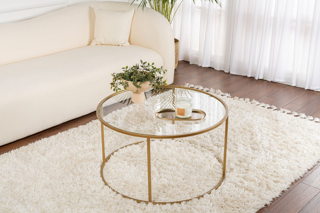 Aurum 80 - Coffee Table - Gold/Clear