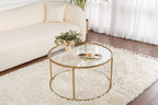 Aurum 80 - Coffee Table - Gold/Clear