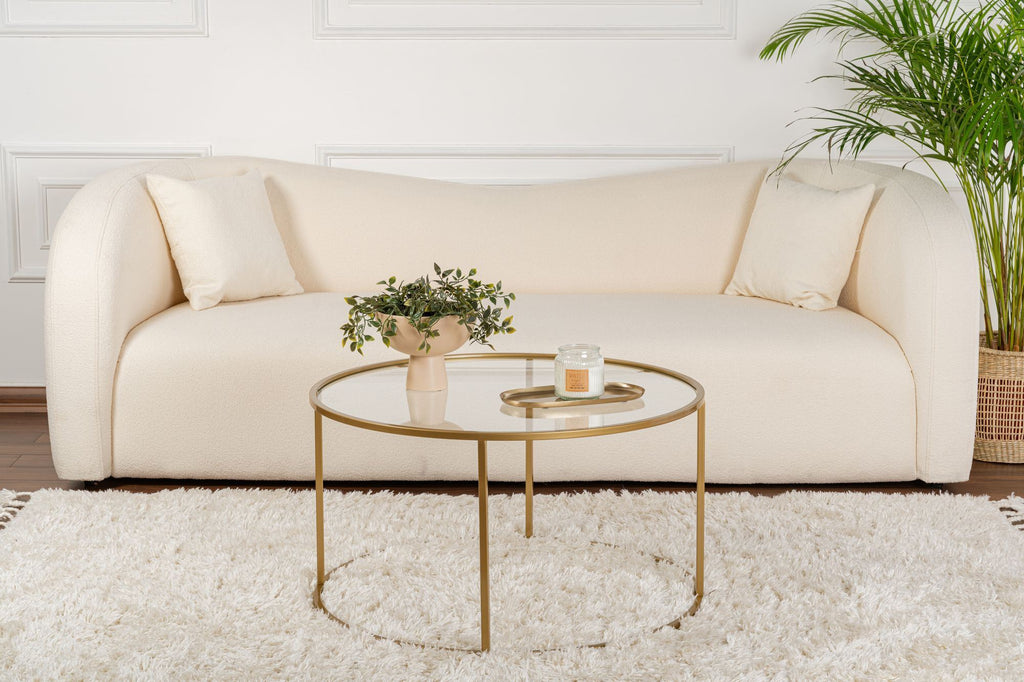 Aurum 80 - Coffee Table - Gold/Clear