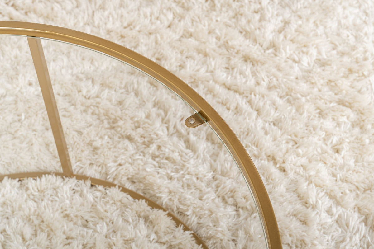 Aurum 80 - Coffee Table - Gold/Clear
