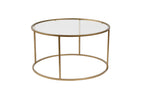 Aurum 80 - Coffee Table - Gold/Clear