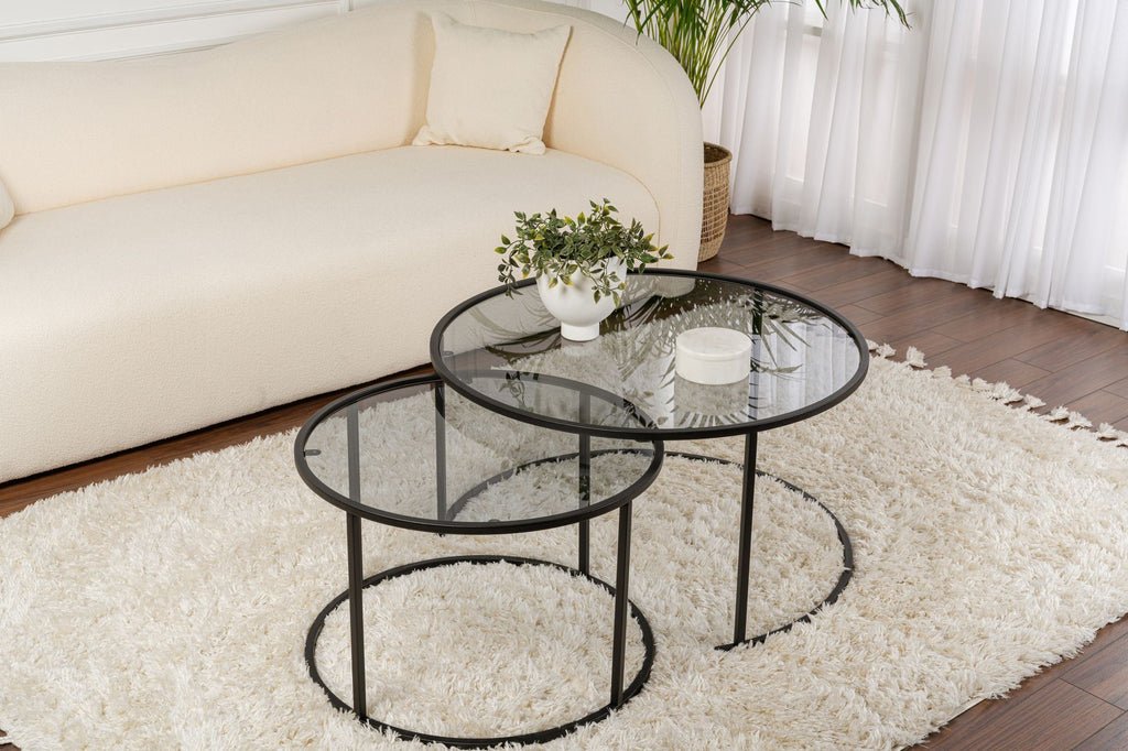 Aurum 80/60 - Coffee Table Set - Black/Grey
