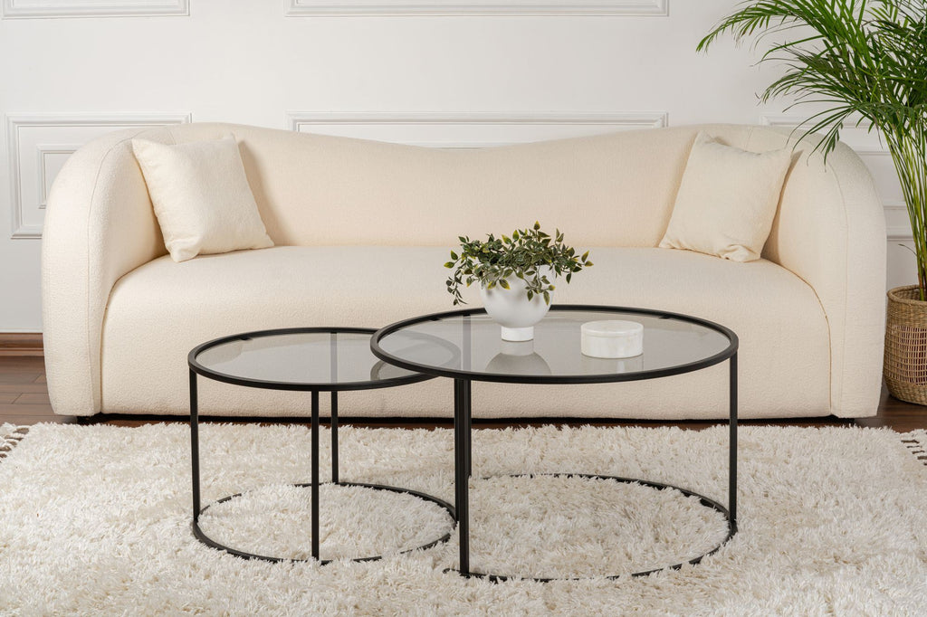 Aurum 80/60 - Coffee Table Set - Black/Grey