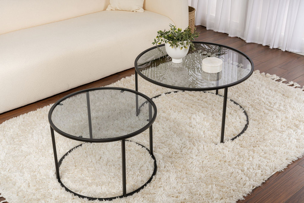 Aurum 80/60 - Coffee Table Set - Black/Grey