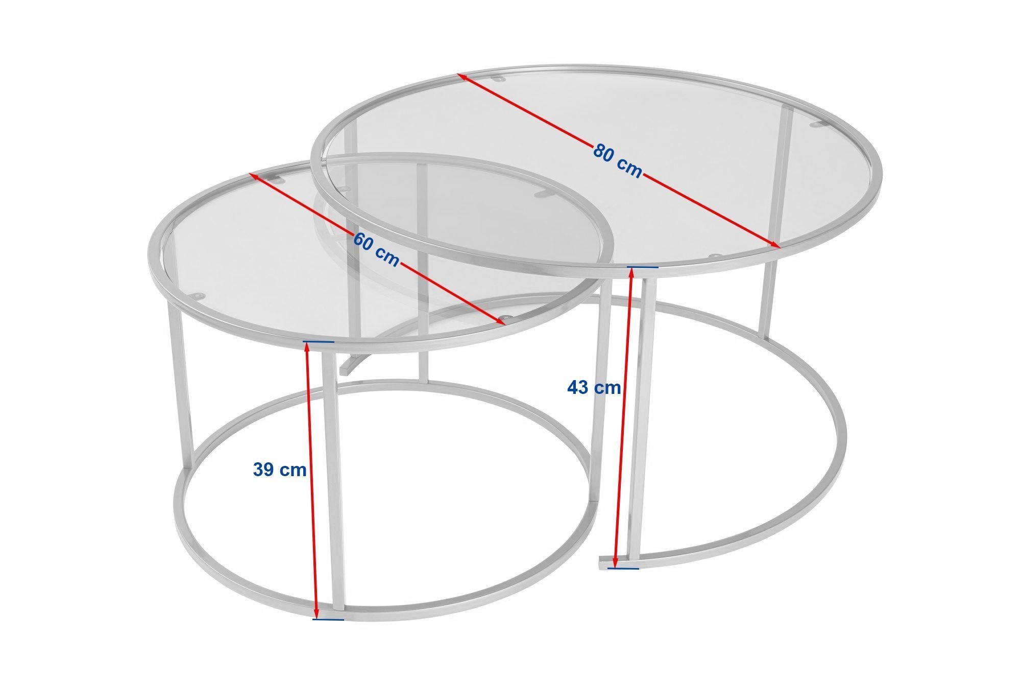 Aurum 80/60 - Coffee Table Set - Black/Grey