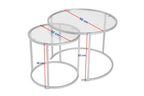 Aurum 60/42 - Coffee Table Set - Black/Grey