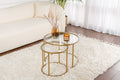 Aurum 60/42 - Coffee Table Set - Gold/Clear