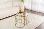 Aurum 60/42 - Coffee Table Set - Gold/Clear