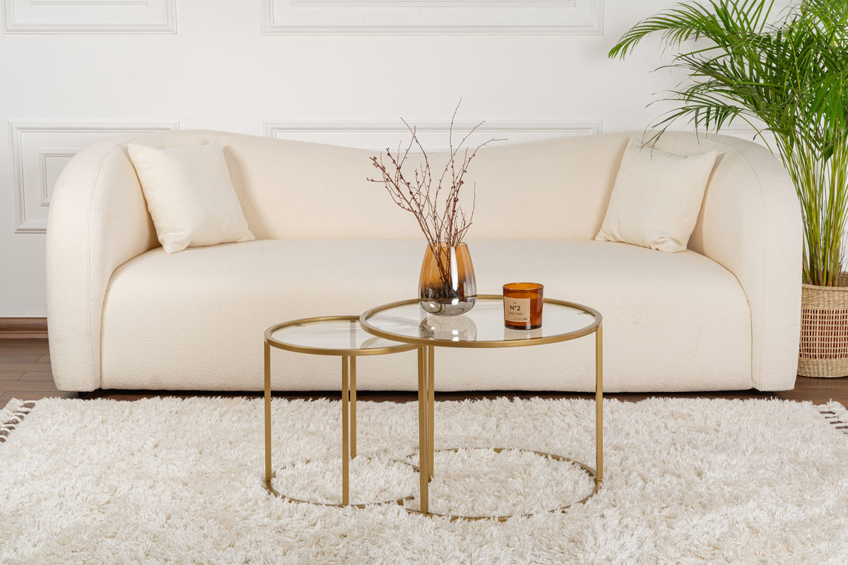 Aurum 60/42 - Coffee Table Set - Gold/Clear