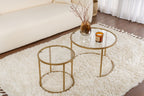Aurum 60/42 - Coffee Table Set - Gold/Clear