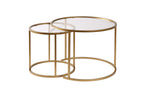 Aurum 60/42 - Coffee Table Set - Gold/Clear