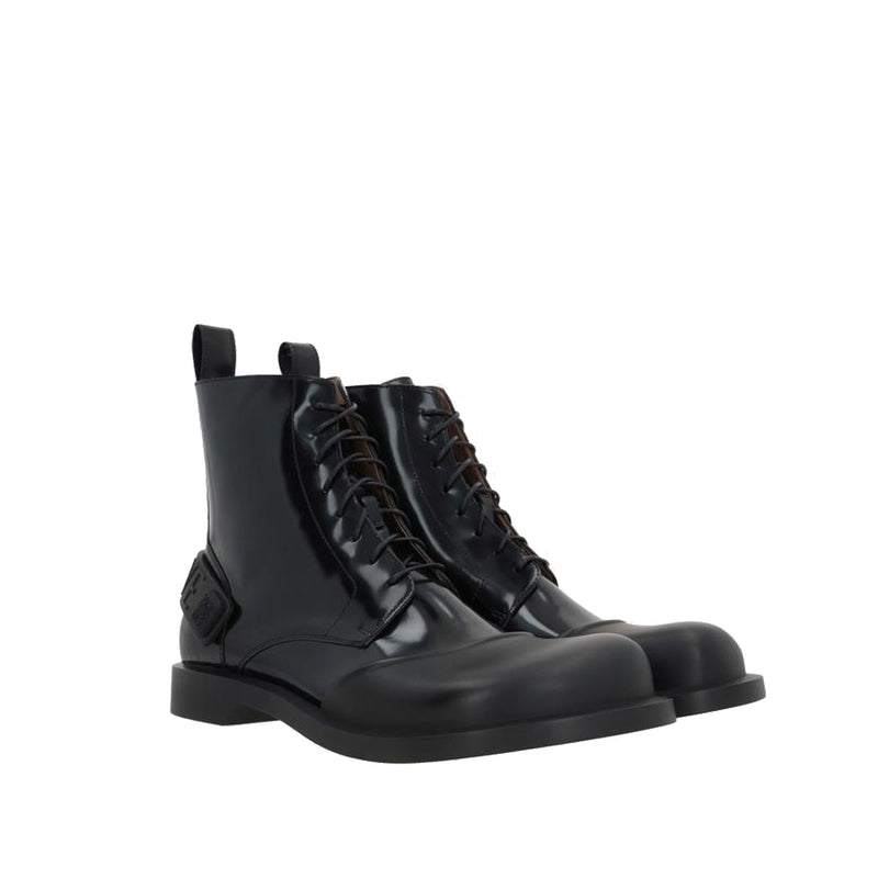 Bottes - Loewe Leather Lace-Up  - Black
