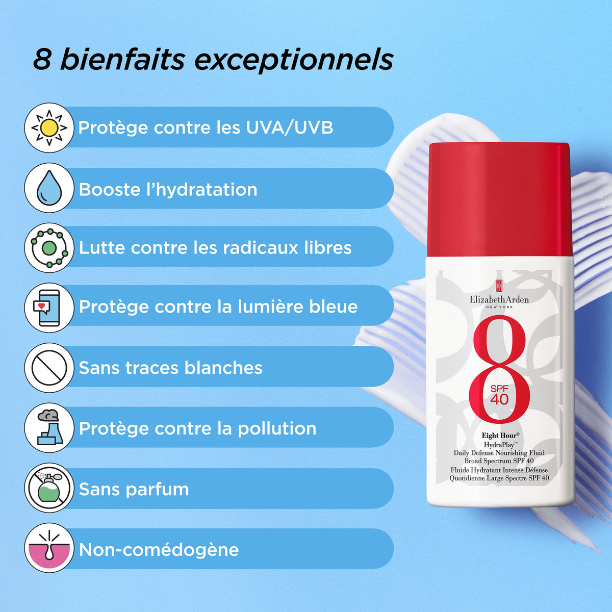 Fluide Hydratant - Hydraplay™ Spf 40 Eight Hour®