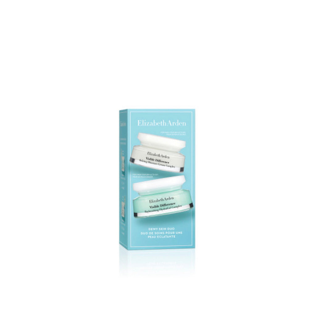 Cofre - Visible Difference Dúo de cuidados para una piel radiante, crema de día y gel hidratante, reafirma, tratamiento antiedad