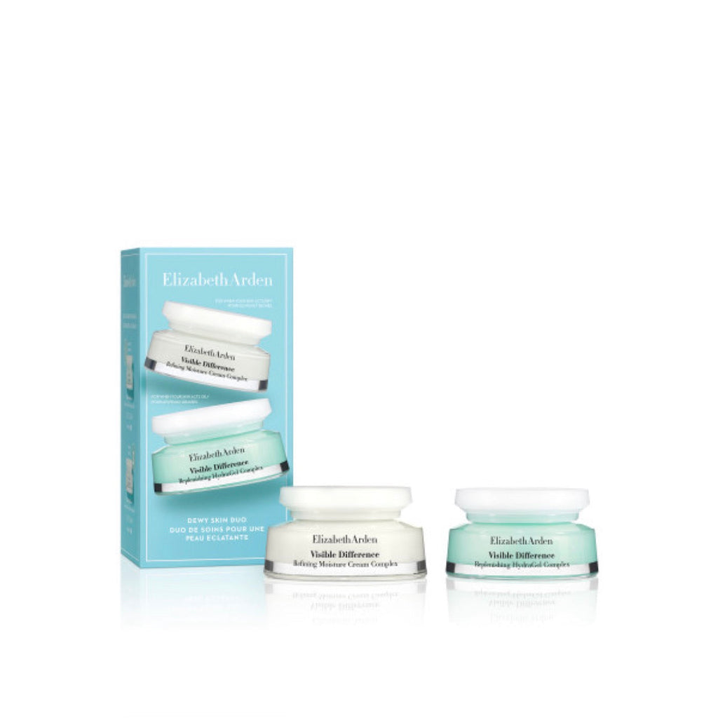 Cofre - Visible Difference Dúo de cuidados para una piel radiante, crema de día y gel hidratante, reafirma, tratamiento antiedad