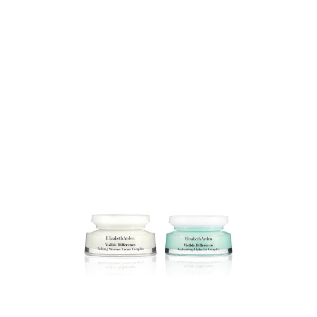 Cofre - Visible Difference Dúo de cuidados para una piel radiante, crema de día y gel hidratante, reafirma, tratamiento antiedad