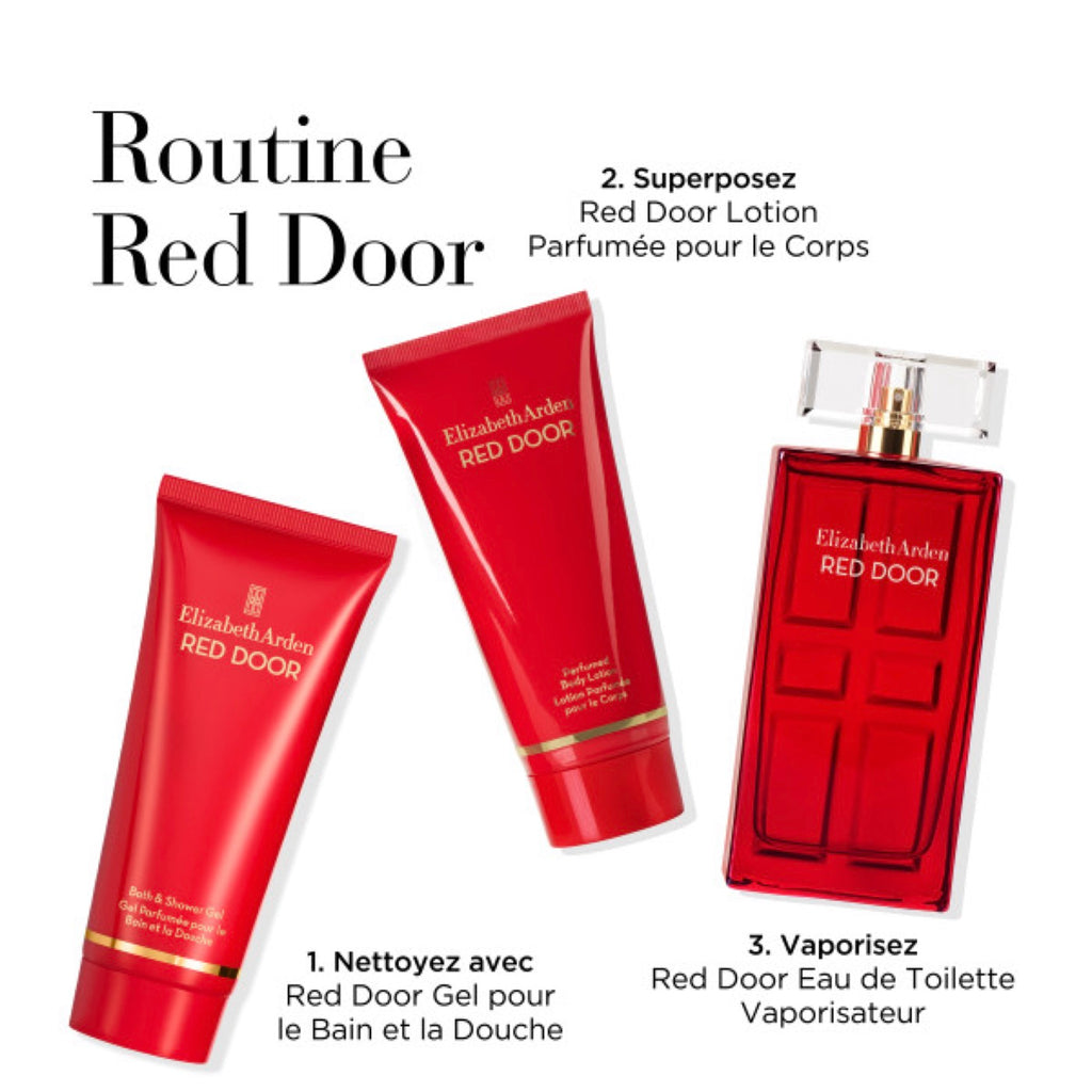Trio Box - Elizabeth Arden Red Door, aroma floral, perfume glamoroso y elegante