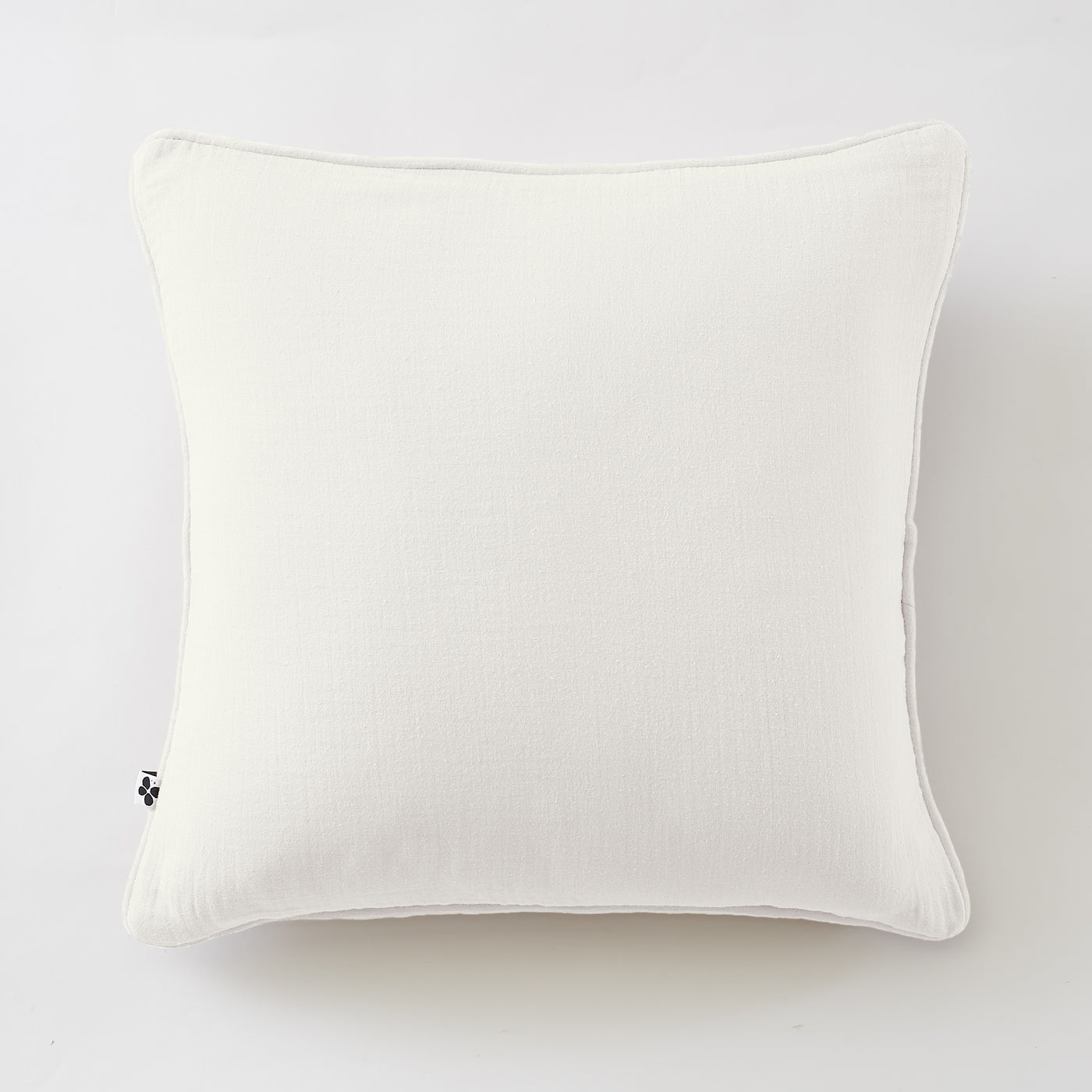 Gaïa - Coussin Déhoussable Avec Passepoil - Double Gaze De Coton Unie - Chantilly