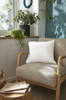 Coussin Déhoussable Avec Passepoil - Double Gaze De Coton Unie - Gaïa - Chantilly