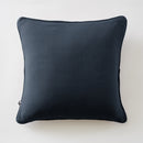 Coussin Déhoussable Avec Passepoil - Double Gaze De Coton Unie - Gaïa - Minuit