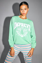 Sudadera The Eddie Tiger De Algodón Orgánico Verde Descolorido