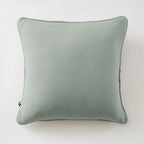 Gaïa - Coussin Déhoussable Avec Passepoil - Double Gaze De Coton Unie - Eucalyptus