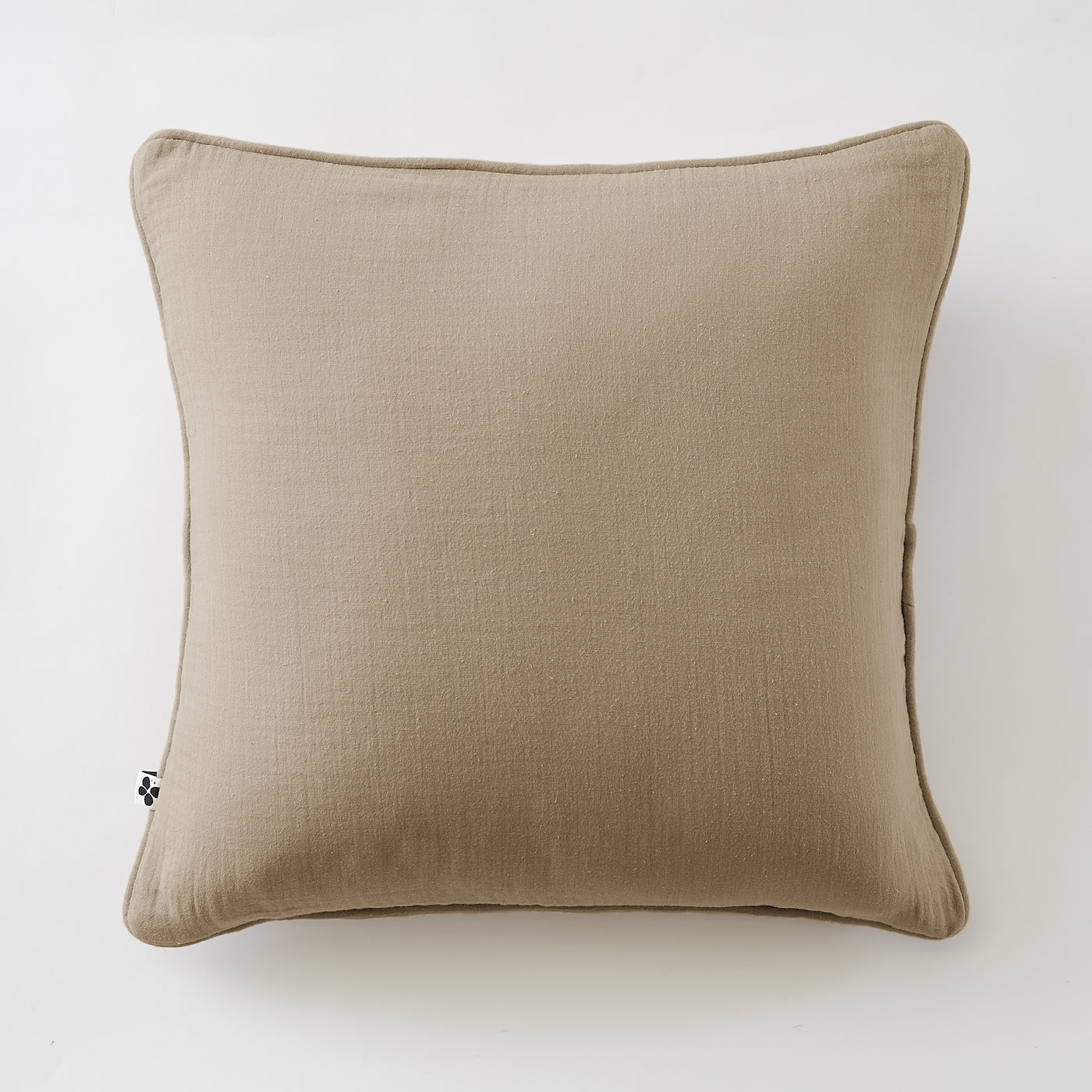 Gaïa - Coussin Déhoussable Avec Passepoil - Double Gaze De Coton Unie - Ficelle