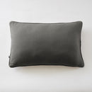 Coussin Déhoussable Avec Passepoil - Double Gaze De Coton Unie - Gaïa - Granit