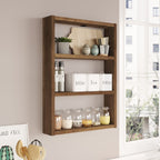 Emma - 3-Shelf Wall Shelf - Walnut