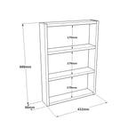 Emma - 3-Shelf Wall Shelf - Walnut
