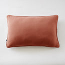 Coussin Déhoussable Avec Passepoil - Double Gaze De Coton Unie - Gaïa - Terracotta