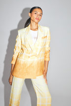 Le Blazer Ema En Lin Aux Carreaux Tie And Dye