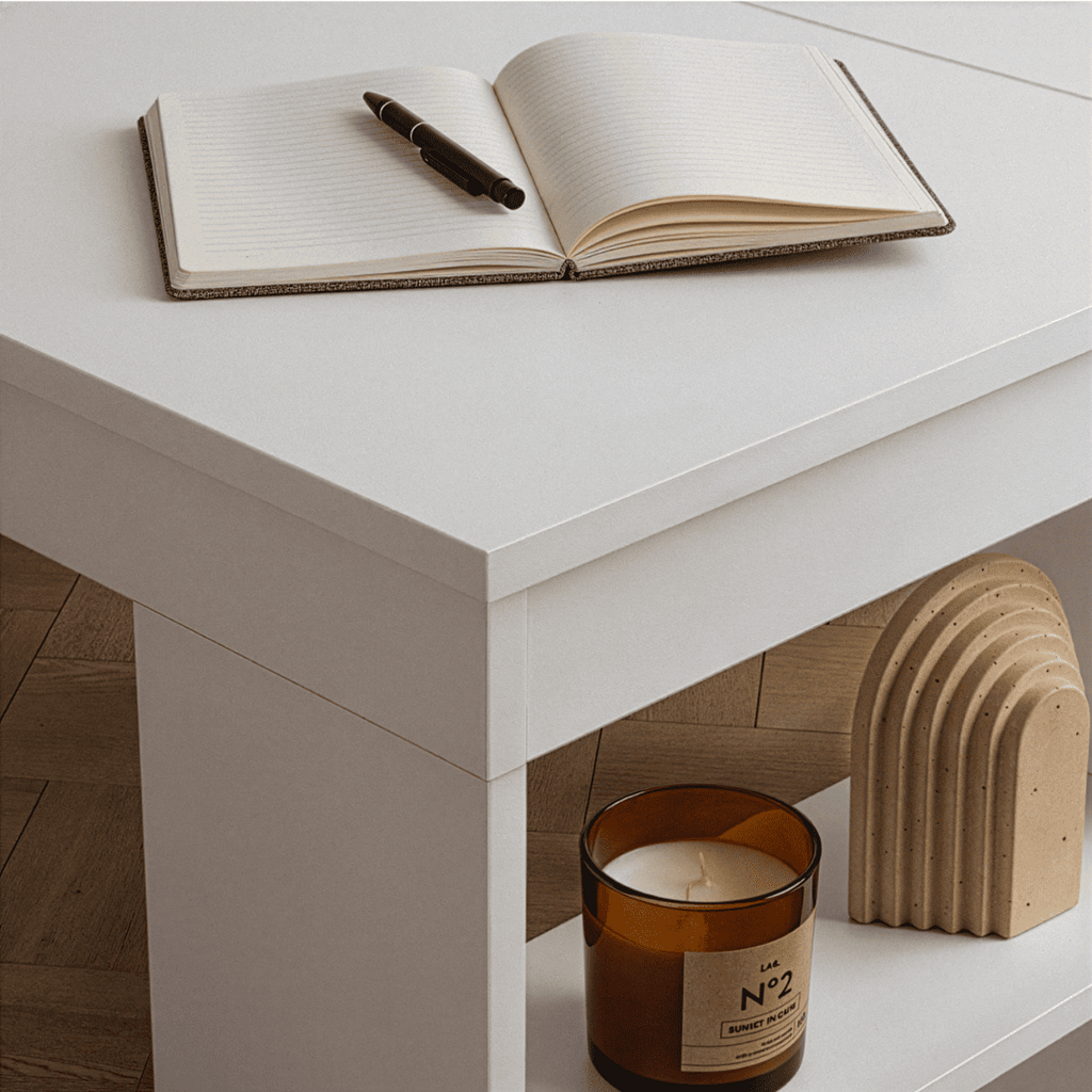 Organis - Corner Desk 8 Compartments - White