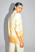 Le Blazer Ema En Lin Aux Carreaux Tie And Dye