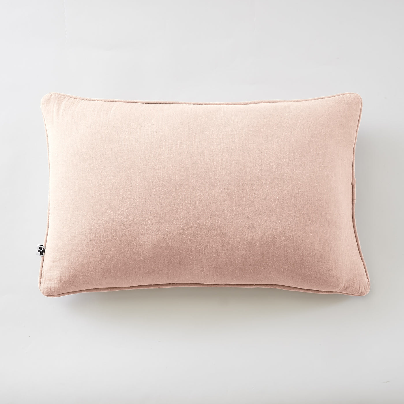 Gaïa - Coussin Déhoussable Avec Passepoil - Double Gaze De Coton Unie - Guimauve