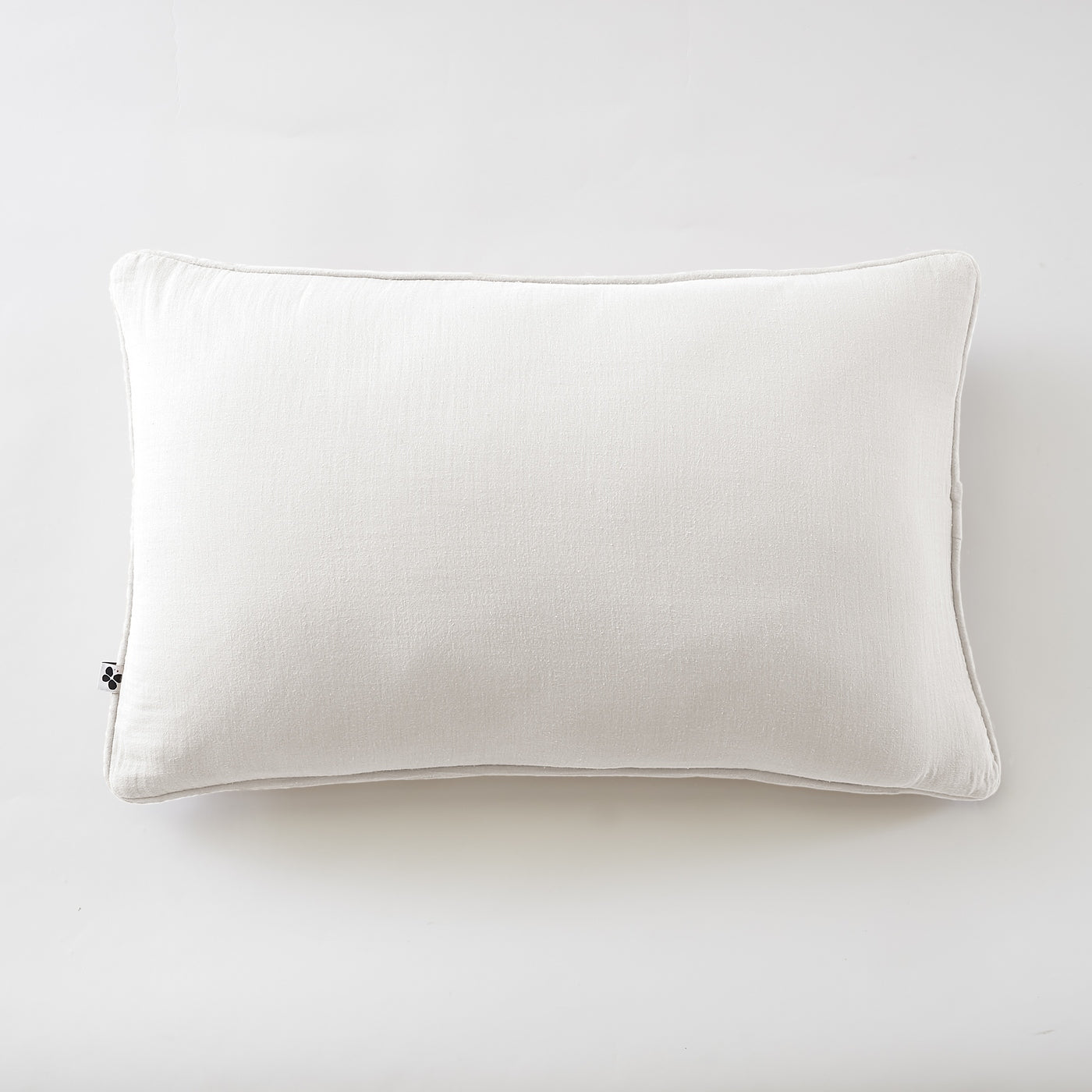 Gaïa - Coussin Déhoussable Avec Passepoil - Double Gaze De Coton Unie - Chantilly