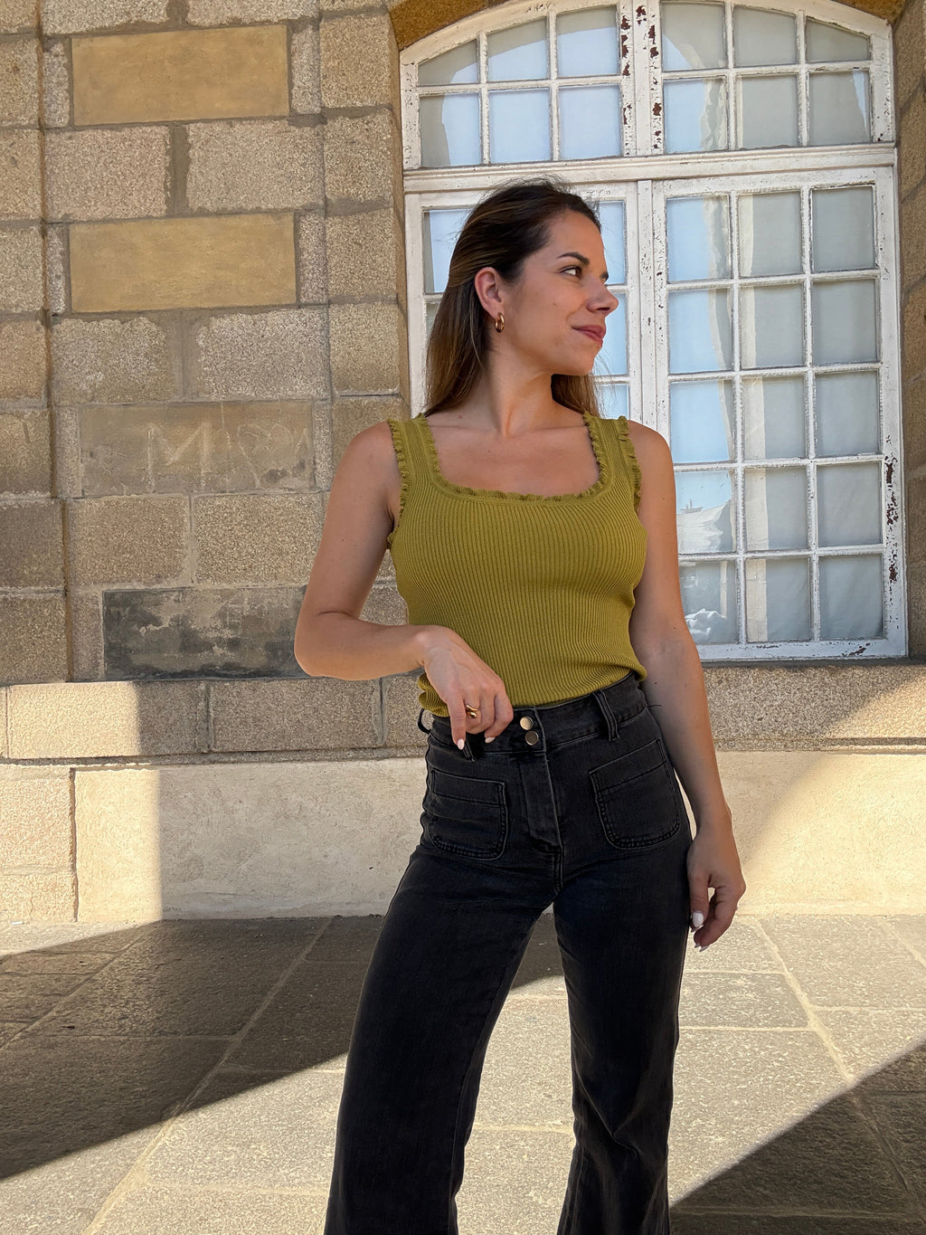 Top Nora Vert Olive