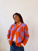 Cardigan Valentina Lavande Et Orange