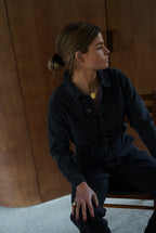 Charly Denim Jumpsuit Black