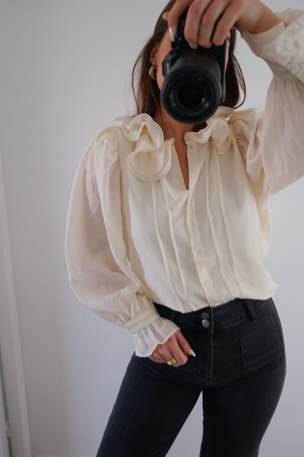 Blouse Brune Écru