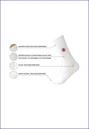 Lot De 3 Chaussettes Mi-Hautes En Coton - Chaussettes Marine Houx Rouge Cerise