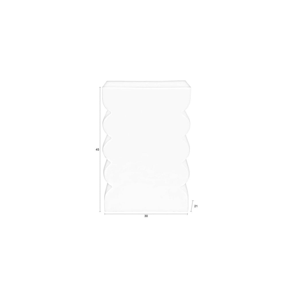 Curves - Side Table - Aluminum - Glossy Beige