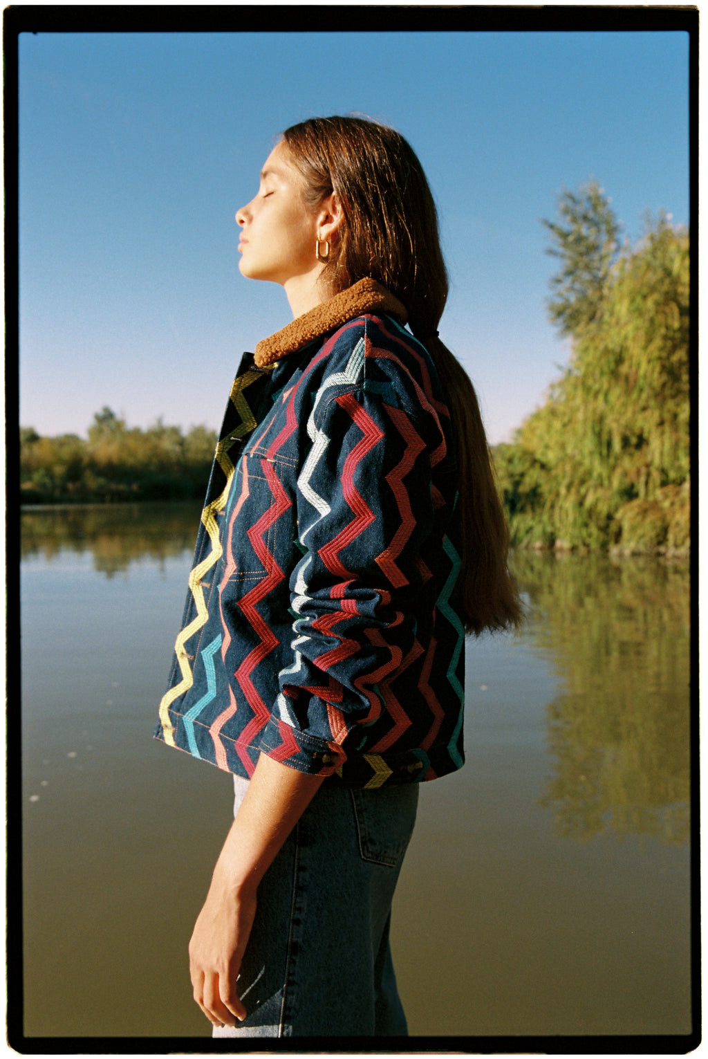 Robe Denim Zig Zag
