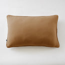 Coussin Déhoussable Avec Passepoil - Double Gaze De Coton Unie - Gaïa - Camel