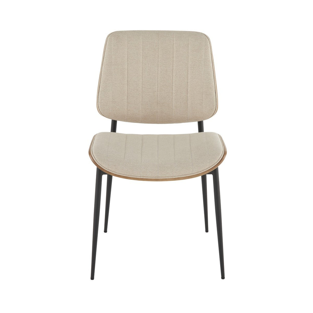 Hortense - Juego de 2 Sillas - Tela Acolchada - Beige
