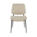 Hortense - Juego de 2 Sillas - Tela Acolchada - Beige