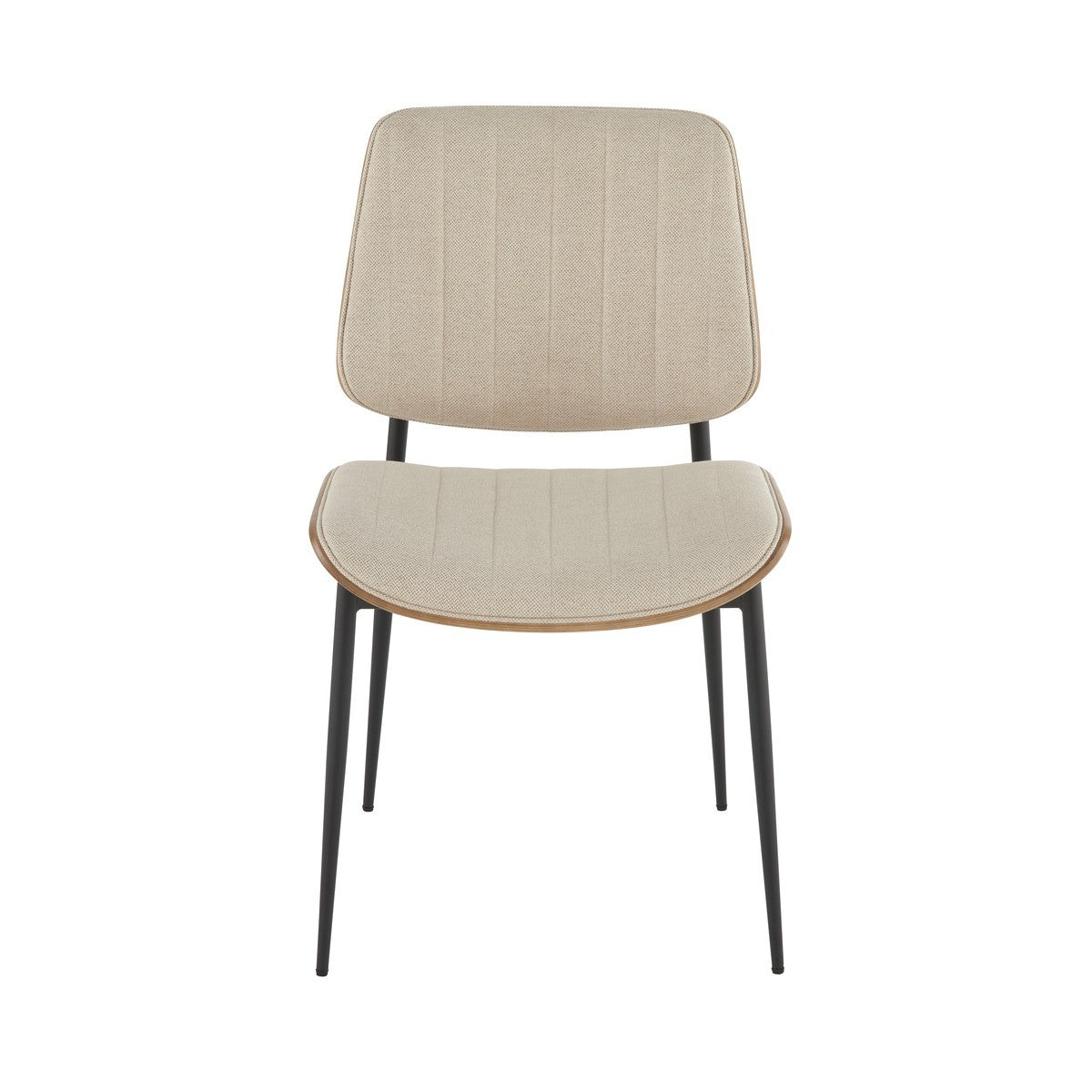 Hortense - Juego de 2 Sillas - Tela Acolchada - Beige