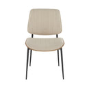 Lot De 2 Chaises En Tissu Matelassé Beige - Hortense