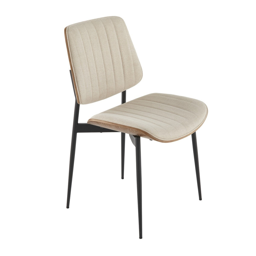 Hortense - Juego de 2 Sillas - Tela Acolchada - Beige