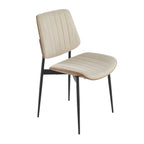 Hortense - Juego de 2 Sillas - Tela Acolchada - Beige